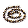 Natural Tiger Eye Round Bead Strands G-L411-07-8mm-2