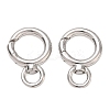 Rack Plating Brass Spring O Ring Clasps with Swivel Ring KK-CBAB1AF-09P-1