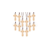 Wood Cross Pendant Decorations WOOD-WH0034-55B-7