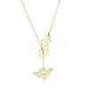 Simple and Stylish 304 Stainless Steel Lariat Necklaces WC5409-9-1