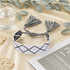 3Pcs 3 Colors Handmade Cotton Cord Braided Bracelets for Women BJEW-GO0002-01-4