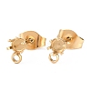 304 Stainless Steel Flat Round Stud Earring Findings STAS-D389-04B-G-1