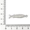 304 Stainless Steel Sardine Fish Pendants STAS-S186-05C-P-3