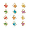12Pcs 6 Colors Epoxy Resin Pendants RESI-CD0001-05-2