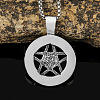 Pentagram 304 Stainless Steel Pendant Necklaces for Men FS-WGA1565-01-3