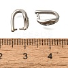 Eco-Friendly PVD Vacuum Plating & Long-Lasting Plated Brass with Rhinestone Pinch Bails KK-S402-04P-NR-3