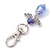 Angel Glass Pendant Decoration HJEW-JM02154-5