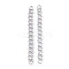 Brass Clear Horse Eye Cubic Zirconia Links Connectors ZIRC-G170-21P-1