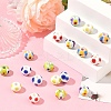 18Pcs 6 Colors Handmade Porcelain European Beads PORC-YW0001-87-4