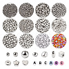  1550Pcs 12 Style Plating ABS & CCB Plastic Beads FIND-TA0002-43-2