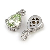 Brass Pave Cubic Zirconia Pendants KK-L240-05P-04-2