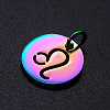 Rainbow Color Ion Plating(IP) 201 Stainless Steel Charms STAS-Q201-JN166-5-2