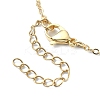 2Pcs 2 Color Brass Bar Link Chains Macrame Pouch Empty Stone Holder for Pendant Necklaces Making NJEW-JN04466-02-5