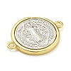 Rack Plating Brass Saint Benedict Medal Connector Charms KK-Z067-08G-02-2
