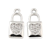 Brass Micro Pave Clear Cubic Zirconia Pendants KK-G492-03B-P-1