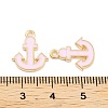 Light Gold Plated Alloy Enamel Charms ENAM-M219-07KCG-03-3