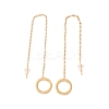 Long Chain with Open Ring Dangle Stud Earrings EJEW-A067-10G-2