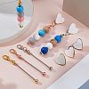 12Pcs 3 Styles Iron Bar Beadable Pendant Decorations KEYC-FH00081-4