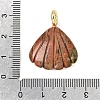 Natural Mixed Stone Carved Pendants G-C282-05-4