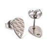 Non-Tarnish 304 Stainless Steel Stud Earring Findings STAS-O119-30P-2