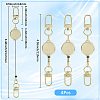 4Pcs Heavy Duty Alloy Retractable Keychain Clasps FIND-SC0016-49G-2