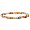 4mm Round Natural Crazy Agate Beads Bracelet for Men KG3069-14-1
