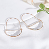 1 Pair Brass Glass Hoop Earrings for Women EJEW-LP0003-53C-3