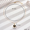 Vintage Luxury 201 Stainless Steel Enamel Rose Pendant Necklaces for Women Daily Wear YQ3958-1-1