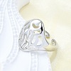 Brass Cuff Rings for Women RJEW-G347-14P-1