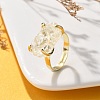 Natural Lemon Quartz Finger Rings RJEW-B122-01G-05-1