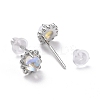 Anti-Tarnish Rhodium Plated 925 Sterling Silver Stud Earrings EJEW-M202-02P-2