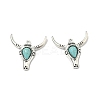 Bohemian Synthetic Turquoise Cattle Pendants FIND-Z112-01AS-07-1