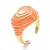 Brass Enamel Cuff Rings RJEW-P023-21G-2