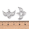 Brass Micro Pave Cubic Zirconia Pendants ZIRC-T016-03P-3