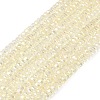 Electroplate Glass Beads Strands GLAA-Q105-03-04-1
