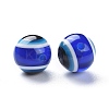 Round Evil Eye Resin Beads RESI-R159-10mm-08-2