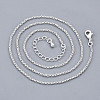 Long-Lasting Plated Brass Rolo Chain Necklaces NJEW-K112-10S-NF-1