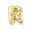 Brass Micro Pave Clear Cubic Zirconia Pendants KK-E093-04G-R-1