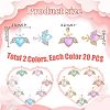 40Pcs 2 Colors UV Plating Alloy Mixed Color Glass Rhinestone Pendants FIND-PH0021-94-2