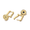 Brass Cubic Zirconia Hoop Earrings KK-H433-57G-2
