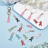 DIY Awareness Ribbon Themed Pendant Making Kits DIY-SC0014-18-5