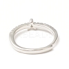 Clear Cubic Zirconia Initial Letter Adjustable Ring RJEW-C052-01P-A-3