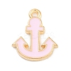 Light Gold Plated Alloy Enamel Charms ENAM-M219-07KCG-03-1
