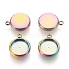 Ion Plating(IP) 304 Stainless Steel Pendant Cabochon Settings STAS-K202-03D-M-3