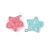 Transparent Resin Pendants RESI-Q020-04A-2
