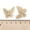 Rack Plating Brass Micro Pave Clear Cubic Zirconia with Plastic Imitation Pearl Pendants KK-G482-03G-3