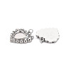 304 Stainless Steel Pendant Enamel Settings STAS-N097-207P-2