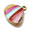 304 Stainless Steel Enamel Pendants STAS-Z163-21G-06-2