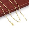 Brass Figaro Chains Necklace for Women X-NJEW-P265-28G-3