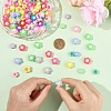 30Pcs Two Tone Opaque Acrylic Beads SACR-YW0001-83-4